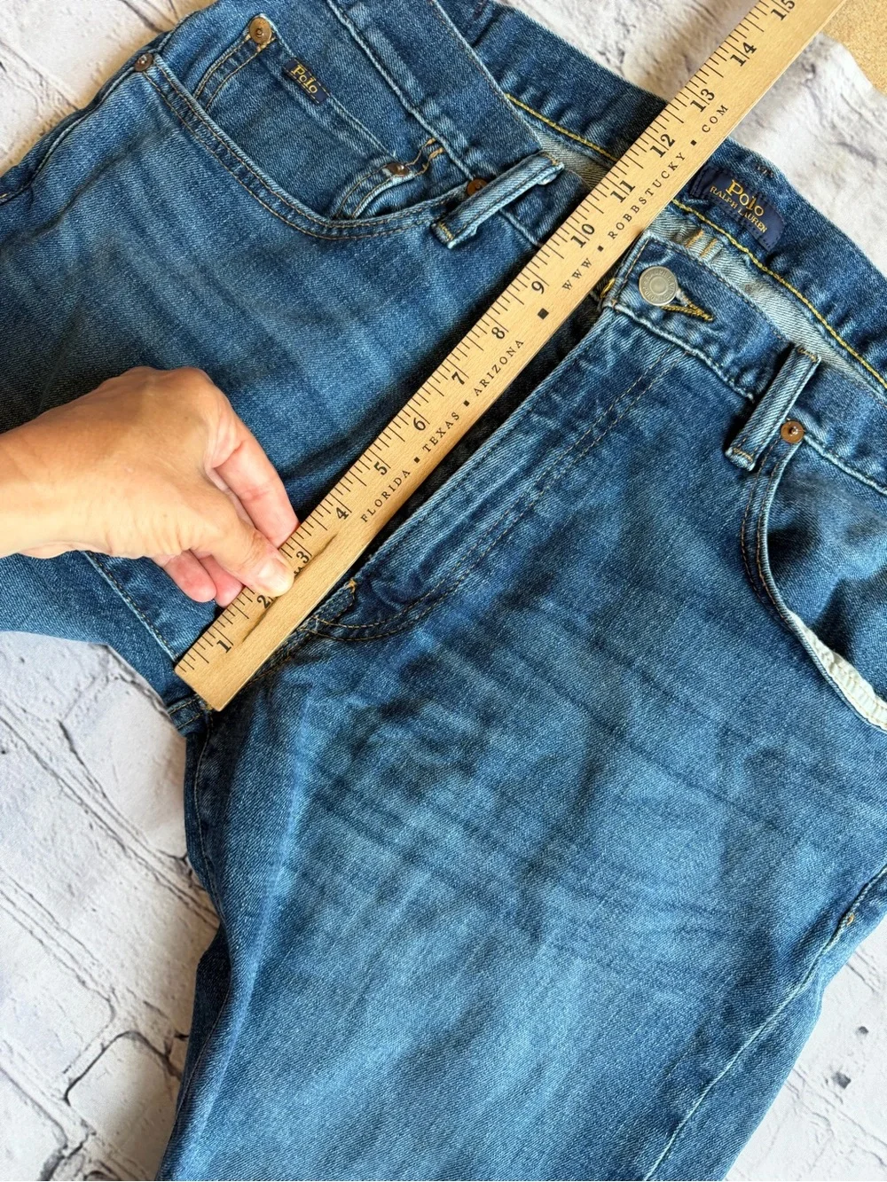 Polo RALPH LAUREN 36x34 THE VARICK SLIM STRAIGHT Mens Jeans Preppy Classic